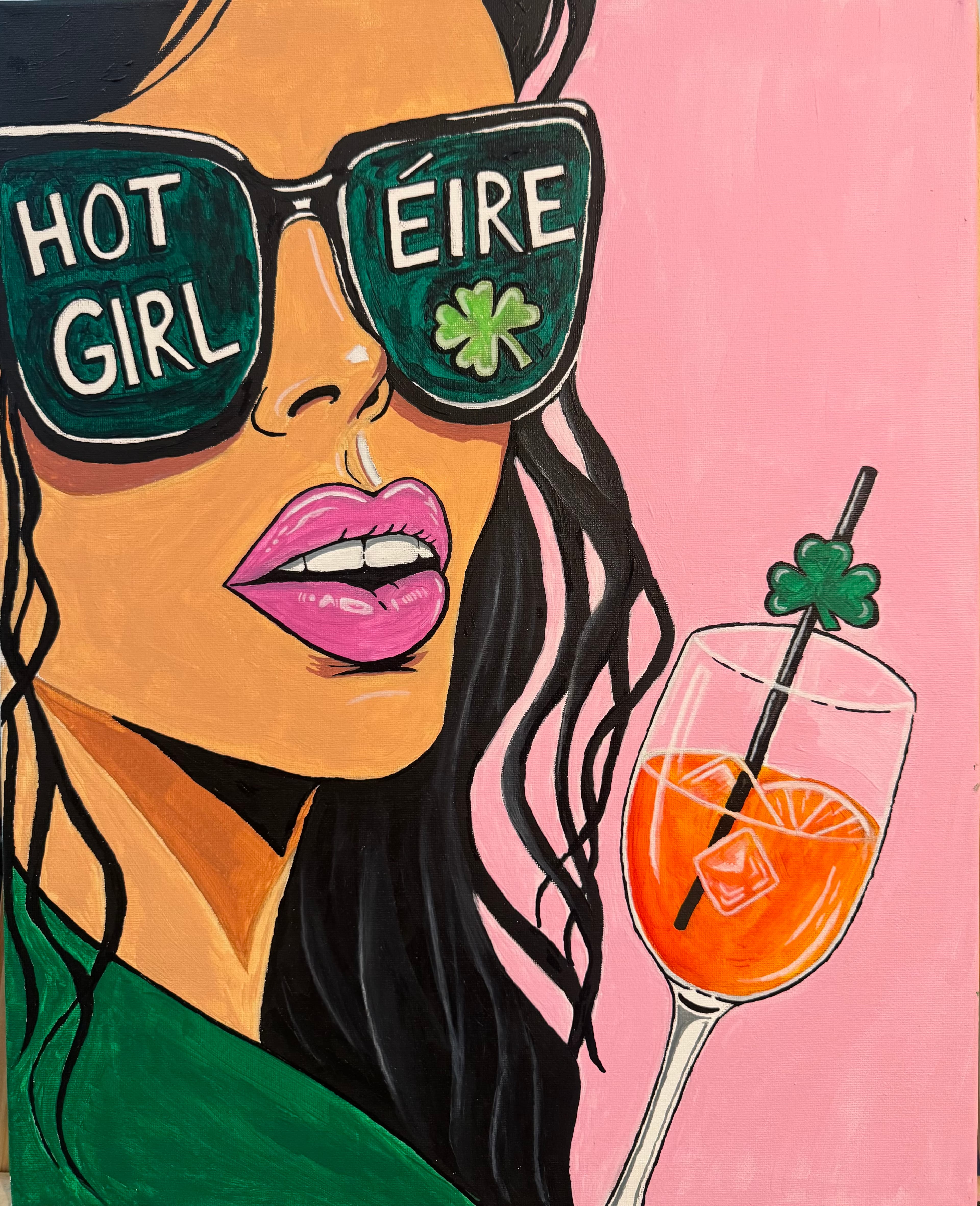 Hot Girl Éire pop art painting