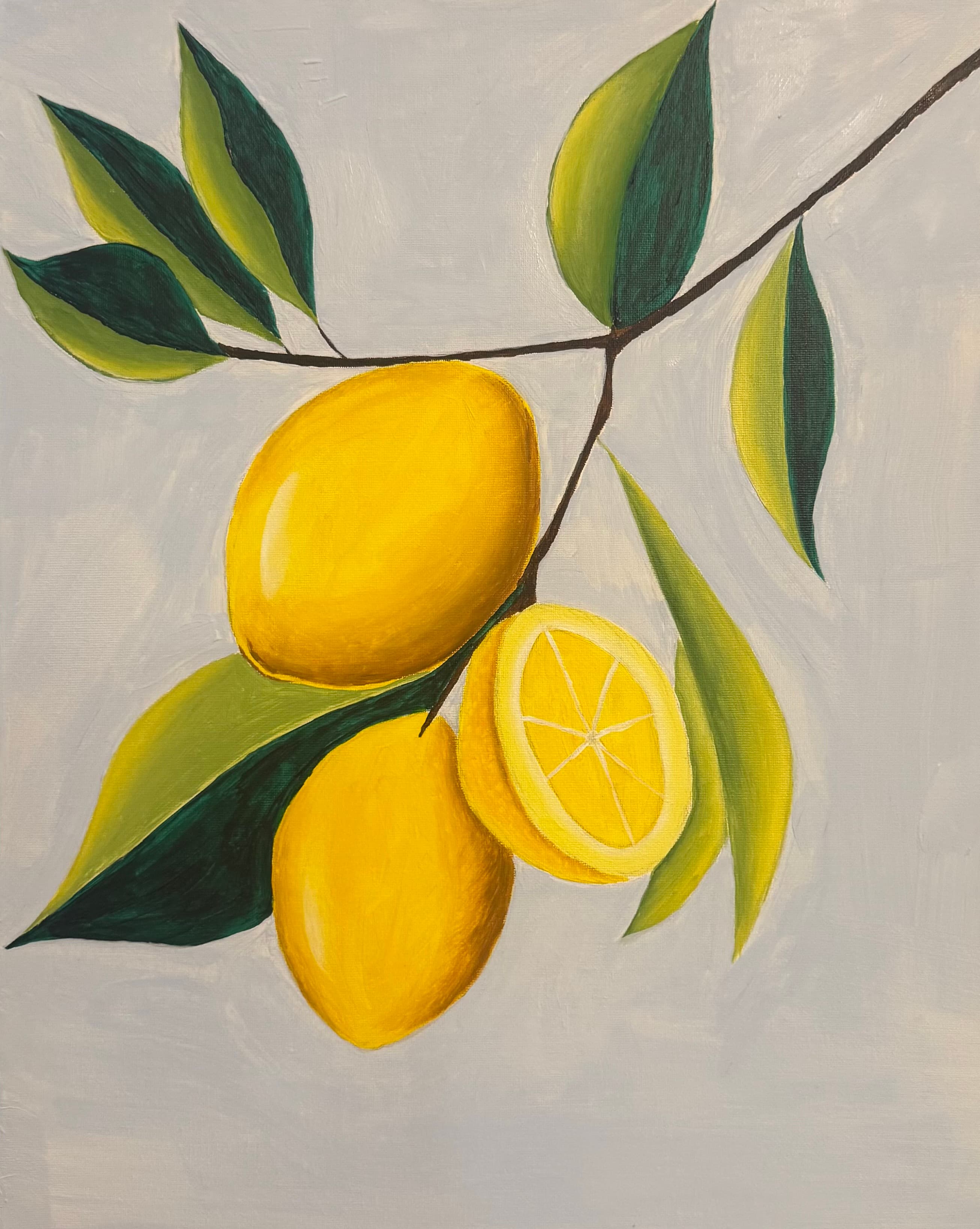 Lemon branch painting
